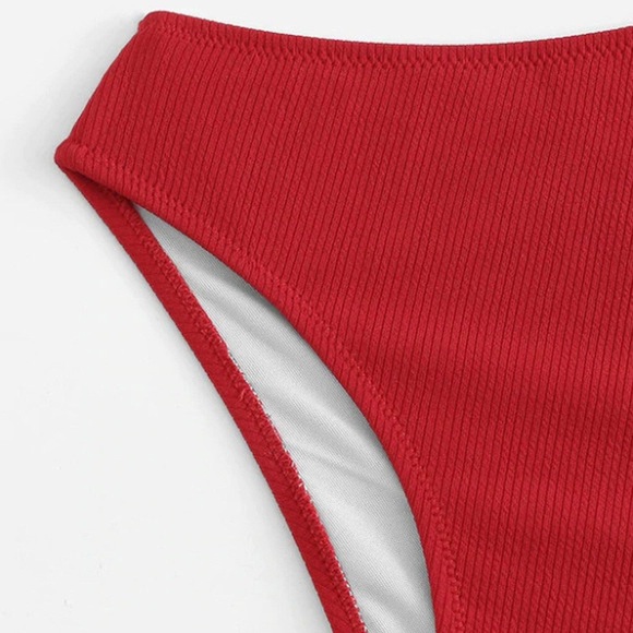 Aqua Tropic Catania Red One Piece Swinsuit - Picture 4 of 5